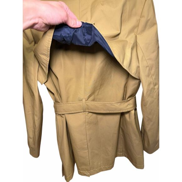 NWT J. Crew Women 8 Cropped Icon Trench Coat Honey Brown Tan Camel Belted Jacket - Picture 12 of 17